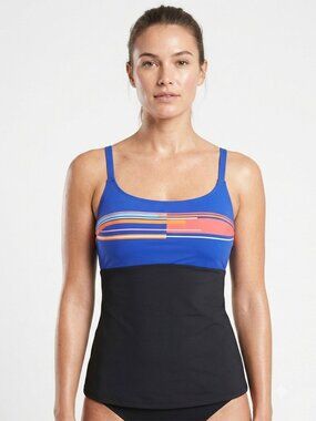 Gottex Sport Tankini Top Swimsuit Underwire Bra 38D NWT Blue Black Red White